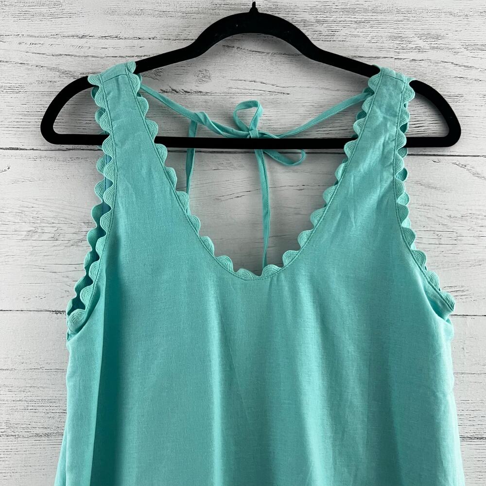J. Marie Makenna Blue and Green Embroidered Romper Size S - Picture 4 of 6